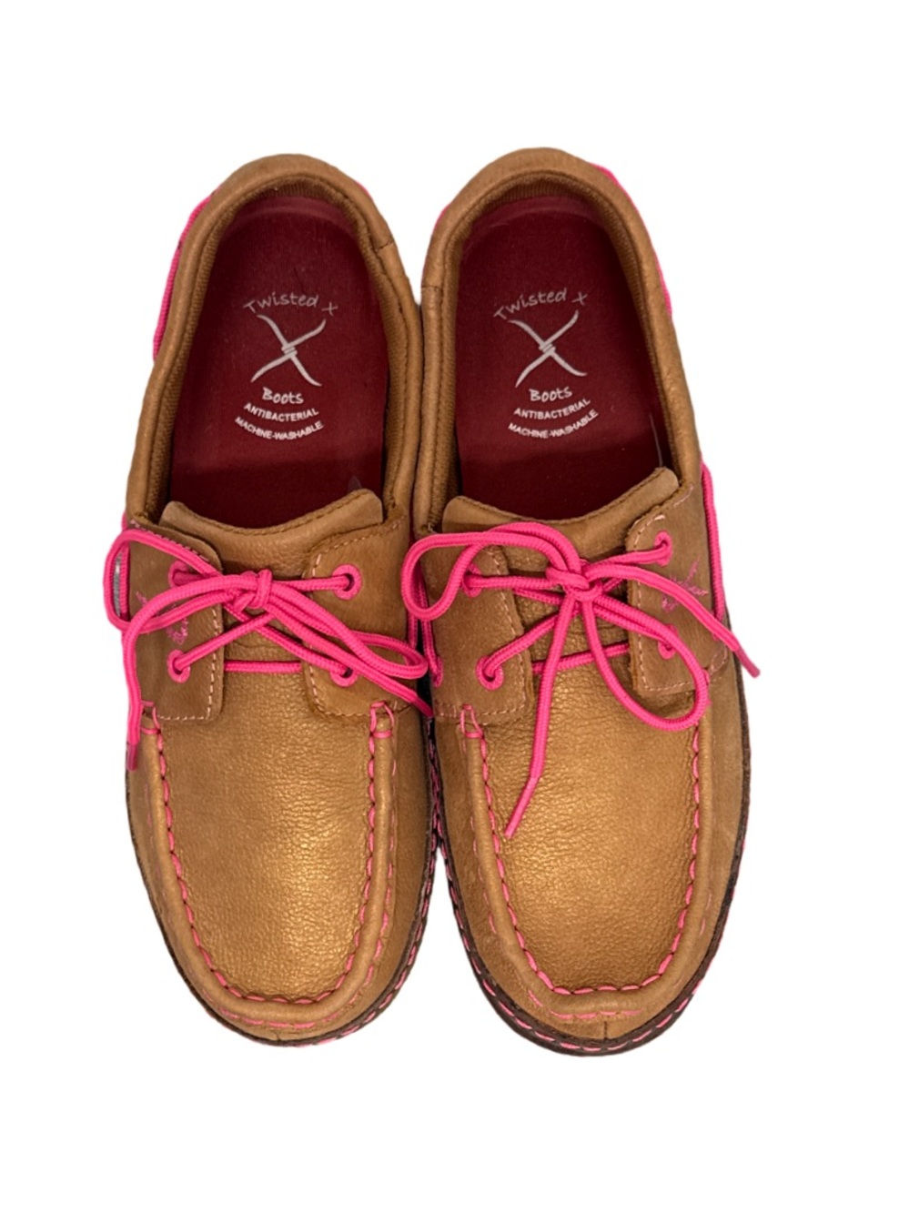 Twisted X Breast Cancer Awareness Leather Loafers Women’s 8.5 Tan - Picture 8 of 16